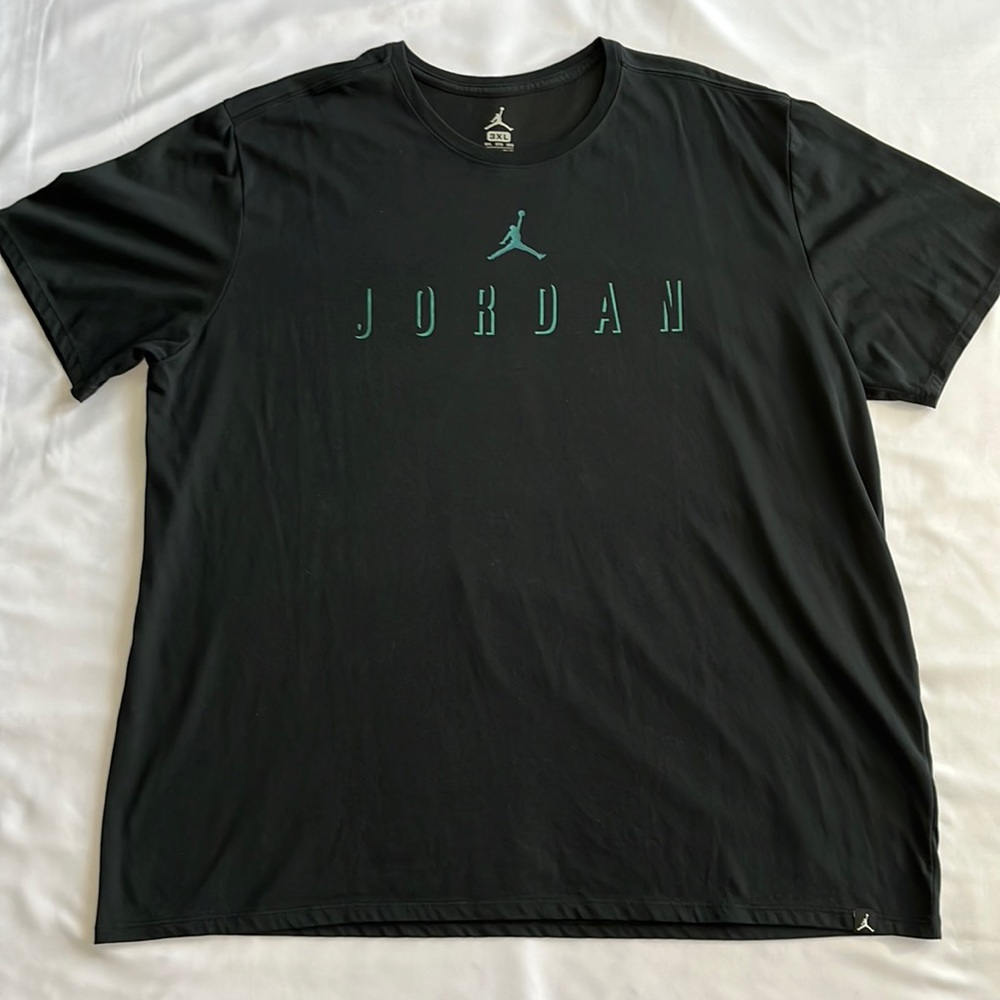 Jordan Black and Teal Big and Tall Shirt 3XL